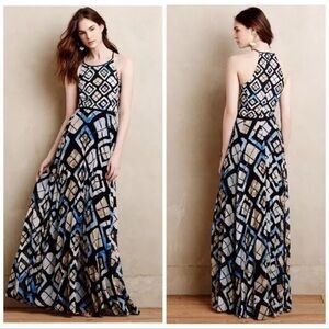 Anthropologie SB by Sachin and‎ Babi Marisol Maxi Dress size 0 MSRP $250